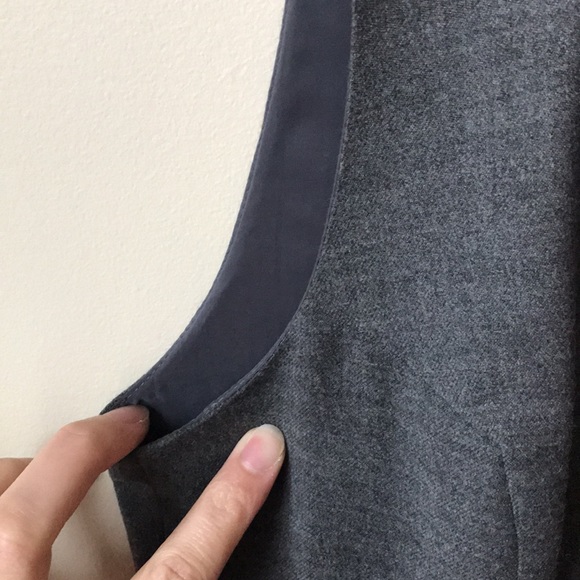 J.Crew tall pleated sheath grey dress - Picture 7 of 9